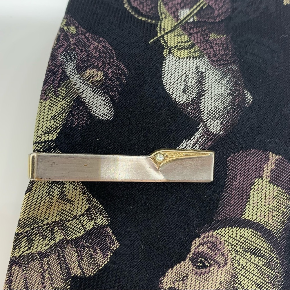 Vintage Swank Tie Clip with Jewel